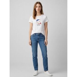 J.Crew Collector Tee White French Bulldog Pardon My Frenchie Graphic T-Shirt S
